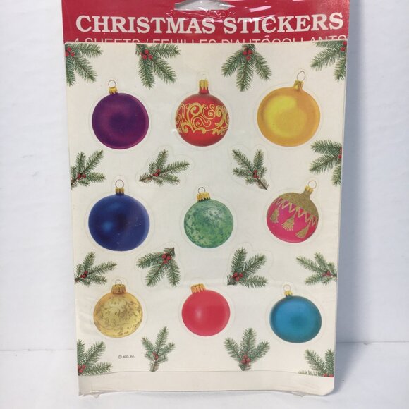 American Greetings Vintage Christmas Stickers Set Of 4 Sheets Crafts Decorating - Picture 5 of 9
